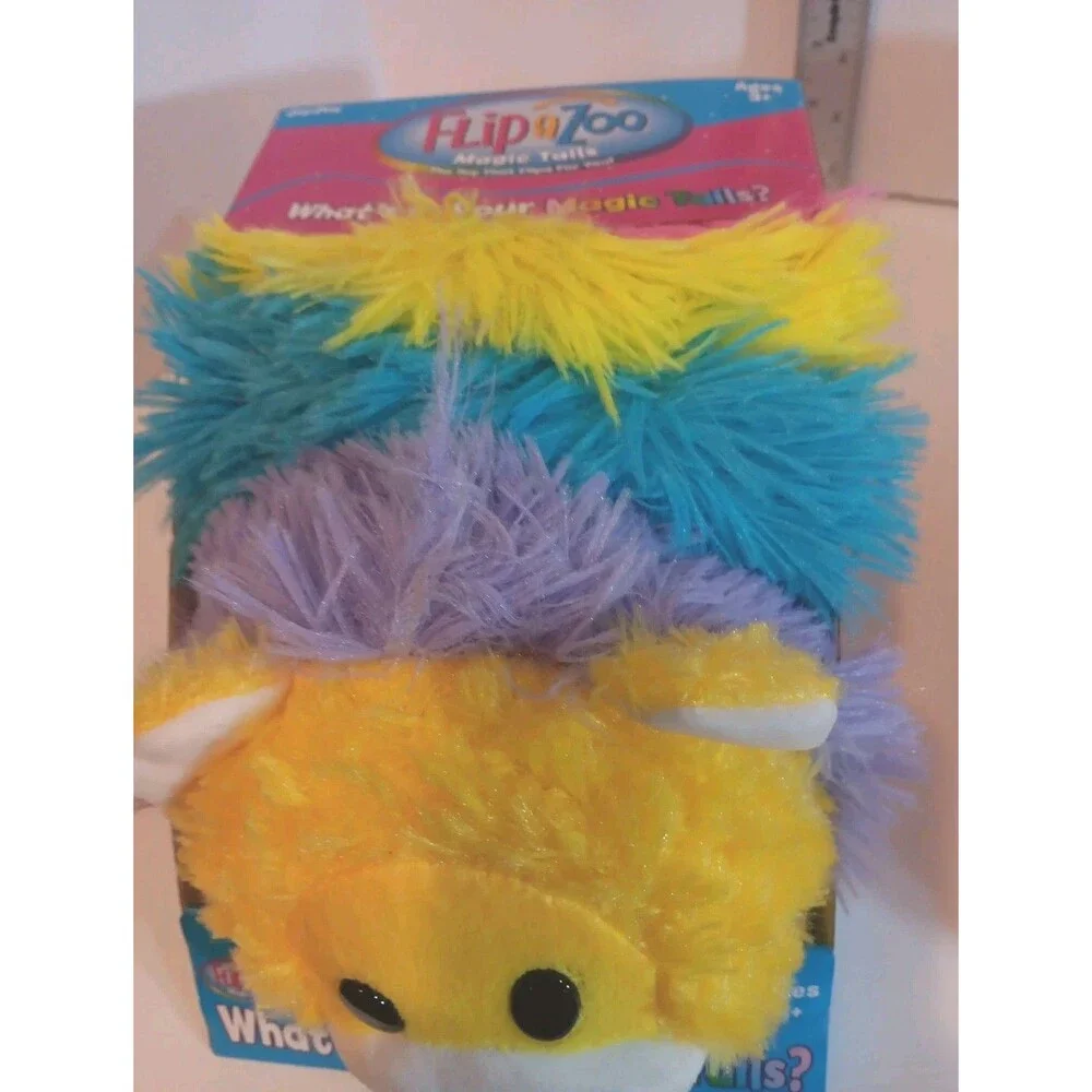 FlipaZoo Magic Tails 2-in-1 Animal Plush Lion Unicorn, Flippable Dolls